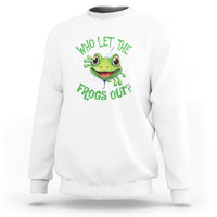 Passover Sweatshirt Who Let The Frogs Out Funny Jewish - Wonder Print Shop