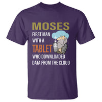 Funny Passover T Shirt Moses First Man With A Tablet Who Downloaded Data From The Cloud - Wonder Print Shop