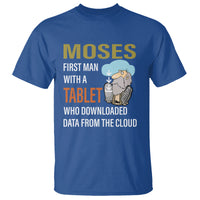 Funny Passover T Shirt Moses First Man With A Tablet Who Downloaded Data From The Cloud - Wonder Print Shop