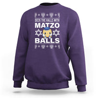 Passover Sweatshirt Deck The Halls With Matzo Balls Jewish Pesach Soup - Wonder Print Shop