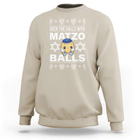 Passover Sweatshirt Deck The Halls With Matzo Balls Jewish Pesach Soup - Wonder Print Shop