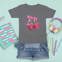 Coquette T Shirt For Kid Kawaii Cherry Aesthetic Trendy Girly Girl - Wonder Print Shop