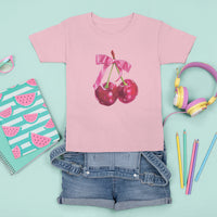 Coquette T Shirt For Kid Kawaii Cherry Aesthetic Trendy Girly Girl - Wonder Print Shop