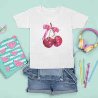 Coquette T Shirt For Kid Kawaii Cherry Aesthetic Trendy Girly Girl - Wonder Print Shop