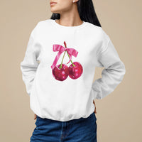 Coquette Sweatshirt Kawaii Cherry Aesthetic Trendy Girly Girl - Wonder Print Shop