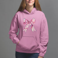 Coquette Hoodie Pink Ribbon Aesthetic Trendy Girly Girl - Wonder Print Shop