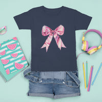 Coquette T Shirt For Kid Pink Ribbon Aesthetic Trendy Girly Girl - Wonder Print Shop