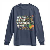 Funny Crochet Long Sleeve Shirt It's Fine I'm Fine Everything Is Fine Knitting