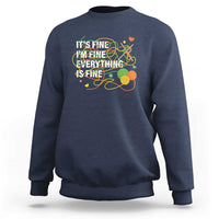 Funny Crochet Sweatshirt It's Fine I'm Fine Everything Is Fine Knitting