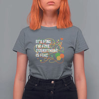 Funny Crochet T Shirt For Women It's Fine I'm Fine Everything Is Fine Knitting