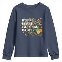 Funny Crochet Youth Sweatshirt It's Fine I'm Fine Everything Is Fine Knitting