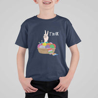 Funny Crochet T Shirt For Kid I'm Ok Knitting