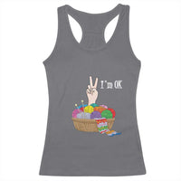 Funny Crochet Racerback Tank Top I'm Ok Knitting