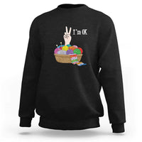 Funny Crochet Sweatshirt I'm Ok Knitting