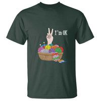 Funny Crochet T Shirt I'm Ok Knitting