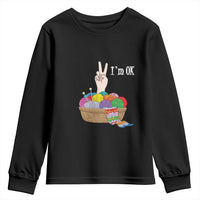 Funny Crochet Youth Sweatshirt I'm Ok Knitting