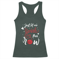 Funny Crochet Racerback Tank Top Just Let Me Finish This Row