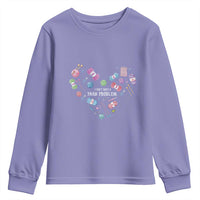 Funny Crochet Youth Sweatshirt I Don't Have A Yarn Problem Yarn Collecting Knitting