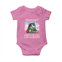 Funny Crochet Cat Baby Onesie Crochet Makes Me Feel Less Murdery