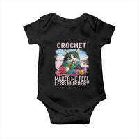 Funny Crochet Cat Baby Onesie Crochet Makes Me Feel Less Murdery