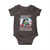 Funny Crochet Cat Baby Onesie Crochet Makes Me Feel Less Murdery