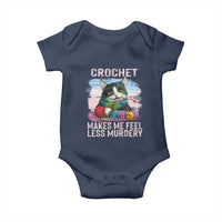 Funny Crochet Cat Baby Onesie Crochet Makes Me Feel Less Murdery