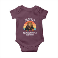 Funny Crochet Cat Baby Onesie Because Murder Is Wrong