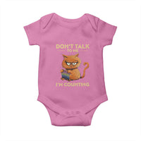 Funny Crochet Cat Baby Onesie Don't Talk To Me I'm Counting