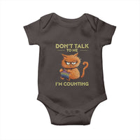 Funny Crochet Cat Baby Onesie Don't Talk To Me I'm Counting