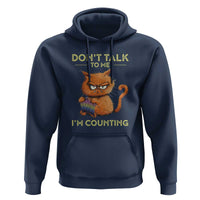 Funny Crochet Cat Hoodie Don't Talk To Me I'm Counting