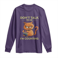 Funny Crochet Cat Long Sleeve Shirt Don't Talk To Me I'm Counting
