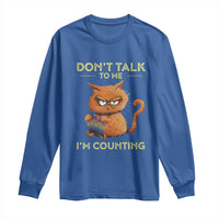Funny Crochet Cat Long Sleeve Shirt Don't Talk To Me I'm Counting