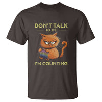 Funny Crochet Cat T Shirt Don't Talk To Me I'm Counting