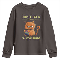 Funny Crochet Cat Youth Sweatshirt Don't Talk To Me I'm Counting