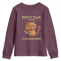 Funny Crochet Cat Youth Sweatshirt Don't Talk To Me I'm Counting