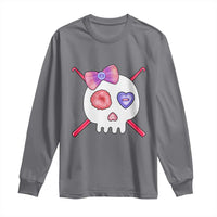 Cute Skull Crochet Knitting Long Sleeve Shirt