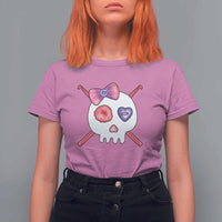 Cute Skull Crochet Knitting T Shirt For Women