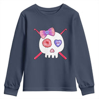 Cute Skull Crochet Knitting Youth Sweatshirt