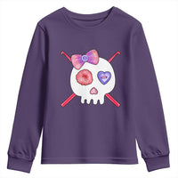 Cute Skull Crochet Knitting Youth Sweatshirt