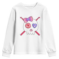Cute Skull Crochet Knitting Youth Sweatshirt