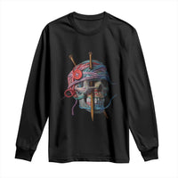 Funny Crochet Long Sleeve Shirt Yard Skull Halloween Knitting