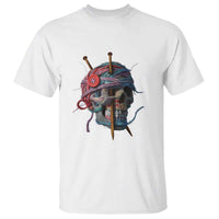 Funny Crochet T Shirt Yard Skull Halloween Knitting
