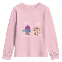 Funny Crochet Coffee Lover Youth Sweatshirt She Loves Me More