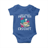 Just Want To Drink Tea And Crochet Baby Onesie