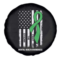 Mental Health Awareness Spare Tire Cover Fight The Stigma America Flag Green Ribbon
