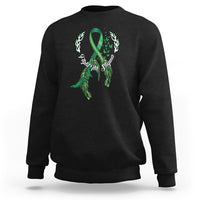 Mental Health Awareness Sweatshirt Fight The Stigma Butterfly Green Ribbon - Wonder Print Shop
