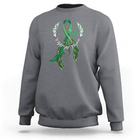 Mental Health Awareness Sweatshirt Fight The Stigma Butterfly Green Ribbon - Wonder Print Shop