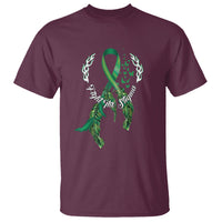 Mental Health Awareness T Shirt Fight The Stigma Butterfly Green Ribbon - Wonder Print Shop