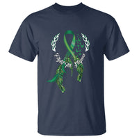 Mental Health Awareness T Shirt Fight The Stigma Butterfly Green Ribbon - Wonder Print Shop
