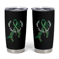 Mental Health Awareness Tumbler Cup Fight The Stigma Butterfly Green Ribbon